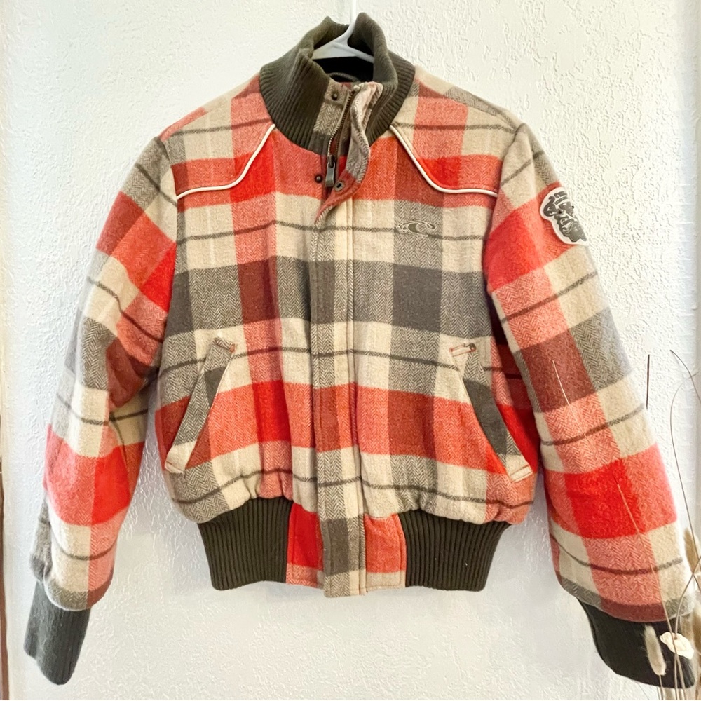 Vintage O’Neill // Puffy Bomber Jacket in Red Plaid